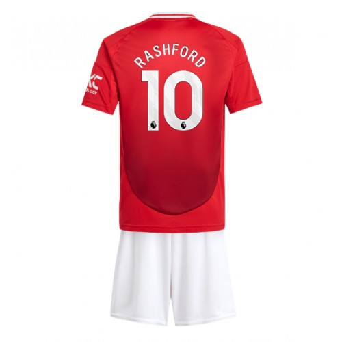 Manchester United Marcus Rashford #10 Hemmatröja Barn 2024-25 Kortärmad (+ Korta byxor)