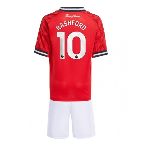 Manchester United Marcus Rashford #10 Hemmatröja Barn 2025-26 Kortärmad (+ Korta byxor)