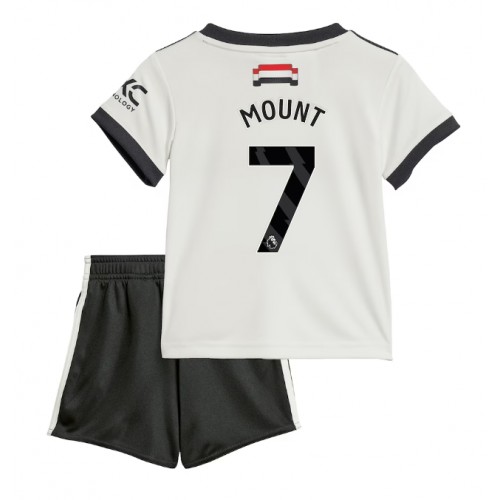Manchester United Mason Mount #7 Tredje Tröja Barn 2024-25 Kortärmad (+ Korta byxor)