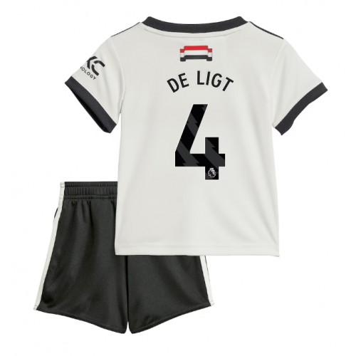 Manchester United Matthijs de Ligt #4 Tredje Tröja Barn 2024-25 Kortärmad (+ Korta byxor)