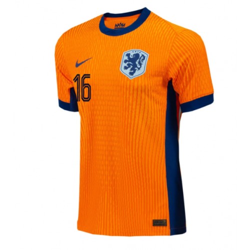 Nederländerna Joey Veerman #16 Hemmatröja EM 2024 Kortärmad Nederländerna Joey Veerman #16 Hemmatröja EM 2024 Kortärmad