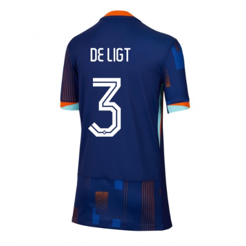 Nederländerna Matthijs de Ligt #3 Bortatröja Dam EM 2024 Kortärmad Nederländerna Matthijs de Ligt #3 Bortatröja Dam EM 2024 Kortärmad