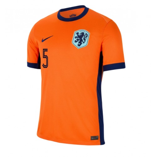 Nederländerna Nathan Ake #5 Hemmatröja EM 2024 Kortärmad Nederländerna Nathan Ake #5 Hemmatröja EM 2024 Kortärmad
