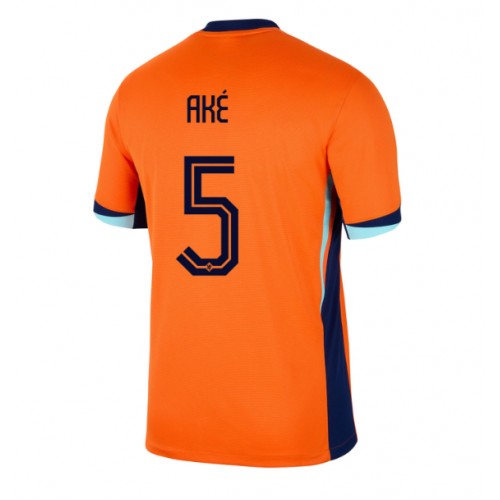 Nederländerna Nathan Ake #5 Hemmatröja EM 2024 Kortärmad Nederländerna Nathan Ake #5 Hemmatröja EM 2024 Kortärmad
