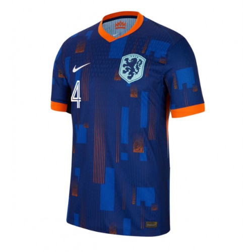 Nederländerna Virgil van Dijk #4 Bortatröja EM 2024 Kortärmad Nederländerna Virgil van Dijk #4 Bortatröja EM 2024 Kortärmad