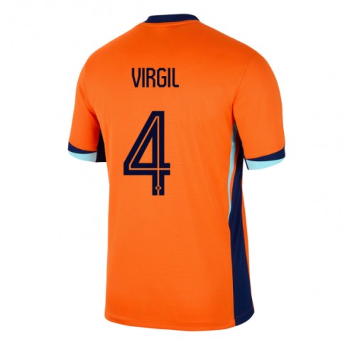 Nederländerna Virgil van Dijk #4 Hemmatröja EM 2024 Kortärmad Nederländerna Virgil van Dijk #4 Hemmatröja EM 2024 Kortärmad