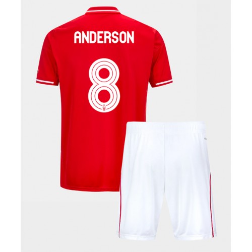 Nottingham Forest Elliot Anderson #8 Hemmatröja Barn 2025-26 Kortärmad (+ Korta byxor)