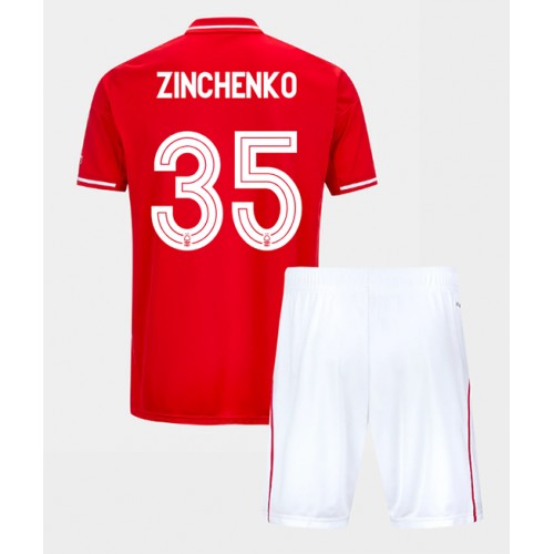 Nottingham Forest Oleksandr Zinchenko #35 Hemmatröja Barn 2025-26 Kortärmad (+ Korta byxor)