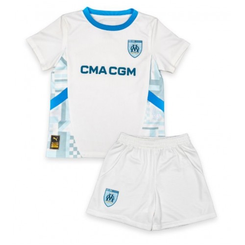 Olympique de Marseille Mason Greenwood #10 Hemmatröja Barn 2024-25 Kortärmad (+ Korta byxor)