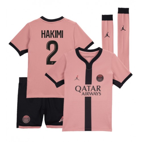 Paris Saint-Germain Achraf Hakimi #2 Tredje Tröja Barn 2024-25 Kortärmad (+ Korta byxor)