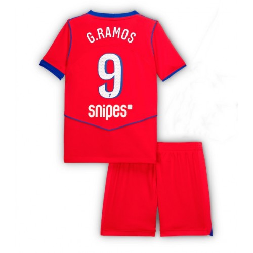 Paris Saint-Germain Goncalo Ramos #9 Tredje Tröja Barn 2025-26 Kortärmad (+ Korta byxor)