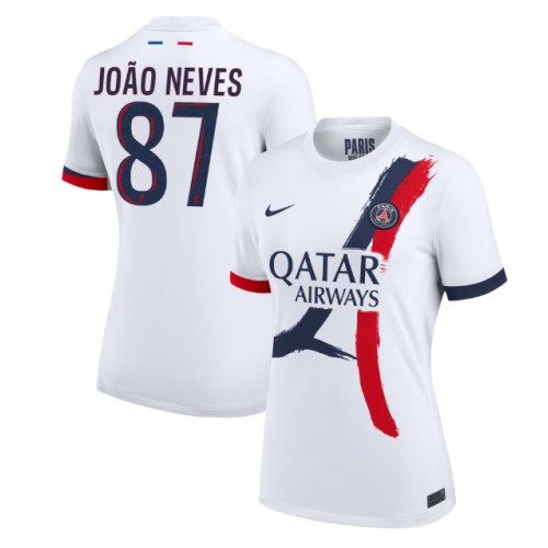 Paris Saint-Germain Joao Neves #87 Bortatröja Dam 2024-25 Kortärmad Paris Saint-Germain Joao Neves #87 Bortatröja Dam 2024-25 Kortärmad