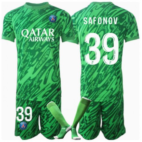 Paris Saint-Germain Matvei Safonov #39 Målvakt Hemmatröja Barn 2024-25 Kortärmad (+ Korta byxor)