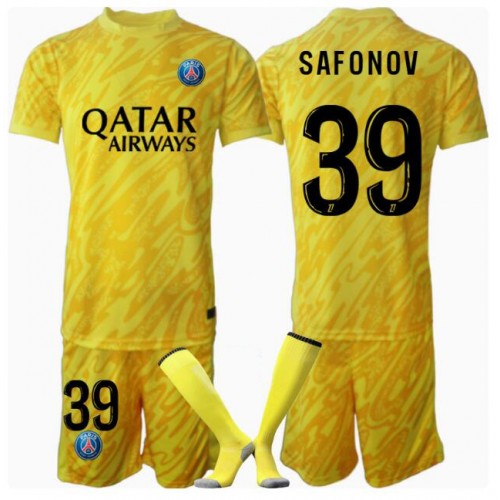 Paris Saint-Germain Matvei Safonov #39 Målvakt Tredje Tröja Barn 2024-25 Kortärmad (+ Korta byxor)