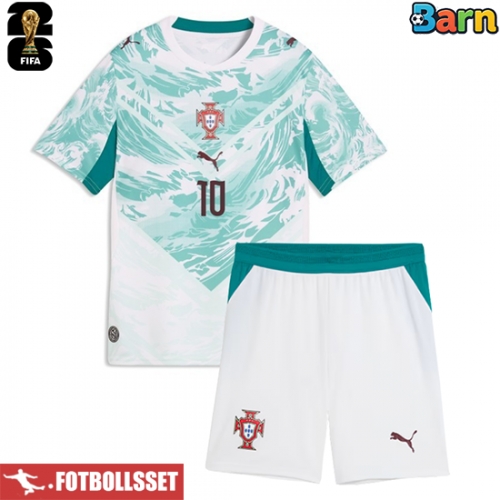 Portugal Bernardo Silva #10 Bortatröja Barn VM 2026 Kortärmad (+ Korta byxor)