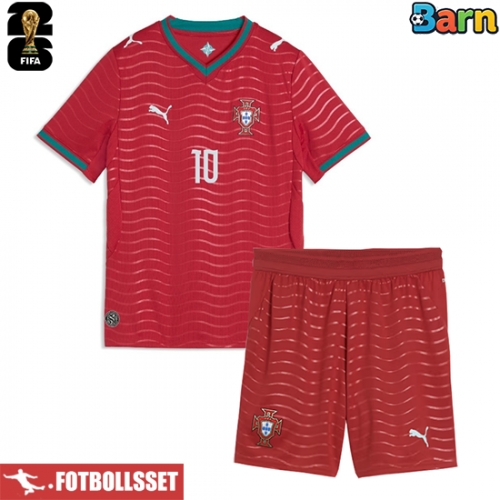 Portugal Bernardo Silva #10 Hemmatröja Barn VM 2026 Kortärmad (+ Korta byxor)