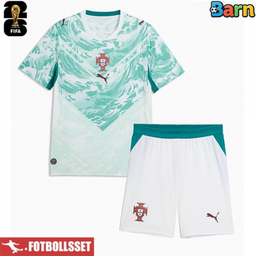 Portugal Bortatröja Barn VM 2026 Kortärmad (+ Korta byxor)