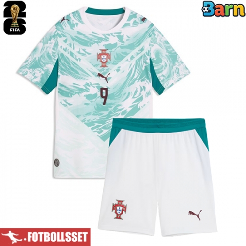 Portugal Goncalo Ramos #9 Bortatröja Barn VM 2026 Kortärmad (+ Korta byxor)