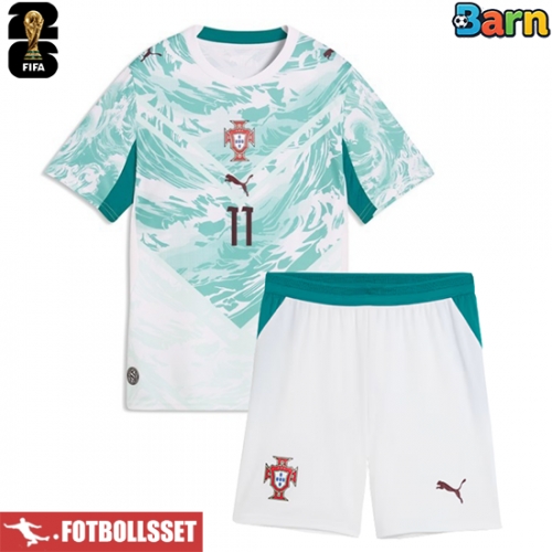Portugal Joao Felix #11 Bortatröja Barn VM 2026 Kortärmad (+ Korta byxor)