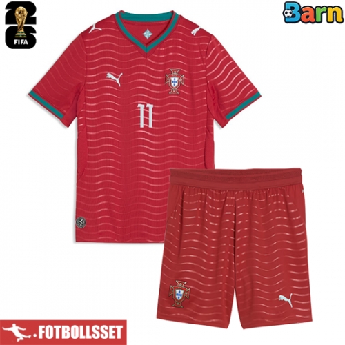 Portugal Joao Felix #11 Hemmatröja Barn VM 2026 Kortärmad (+ Korta byxor)