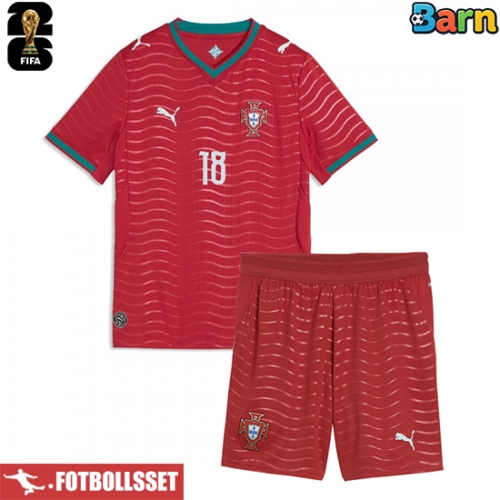 Portugal Pedro Neto #18 Hemmatröja Barn VM 2026 Kortärmad (+ Korta byxor)