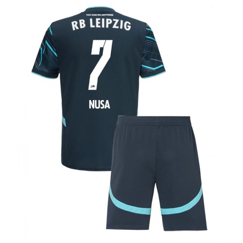 RB Leipzig Antonio Nusa #7 Tredje Tröja Barn 2024-25 Kortärmad (+ Korta byxor)