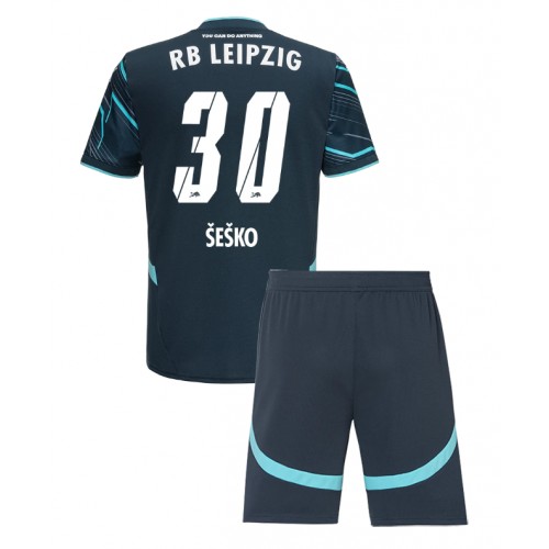 RB Leipzig Benjamin Sesko #30 Tredje Tröja Barn 2024-25 Kortärmad (+ Korta byxor)