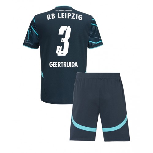 RB Leipzig Lutsharel Geertruida #3 Tredje Tröja Barn 2024-25 Kortärmad (+ Korta byxor)