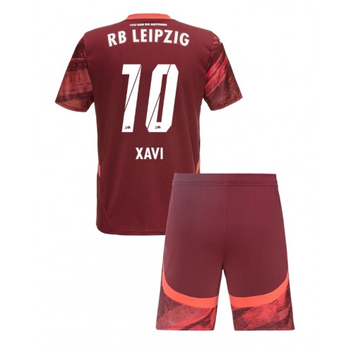 RB Leipzig Xavi Simons #10 Bortatröja Barn 2024-25 Kortärmad (+ Korta byxor)