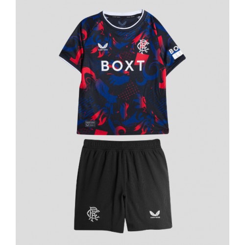Rangers Tredje Tröja Barn 2024-25 Kortärmad (+ Korta byxor)