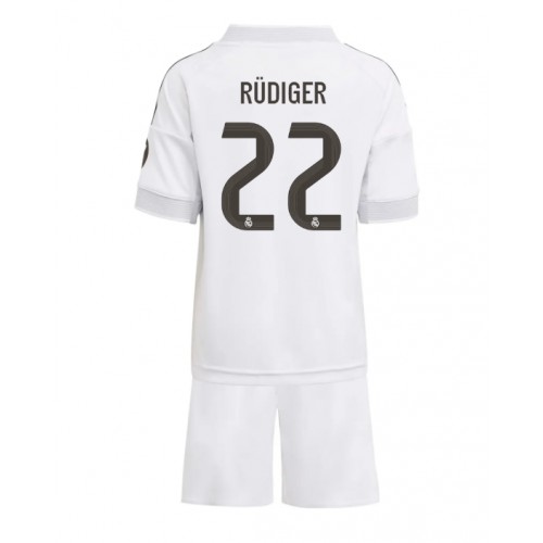 Real Madrid Antonio Rudiger #22 Hemmatröja Barn 2025-26 Kortärmad (+ Korta byxor)