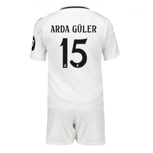 Real Madrid Arda Guler #15 Hemmatröja Barn 2024-25 Kortärmad (+ Korta byxor)