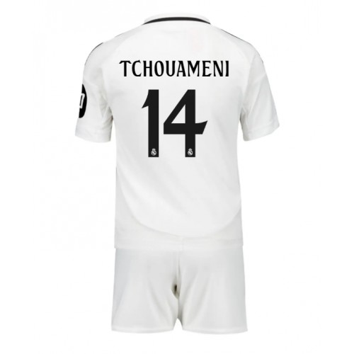 Real Madrid Aurelien Tchouameni #14 Hemmatröja Barn 2024-25 Kortärmad (+ Korta byxor) Real Madrid Aurelien Tchouameni #14 Hemmatröja Barn 2024-25 Kortärmad (+ Korta byxor)