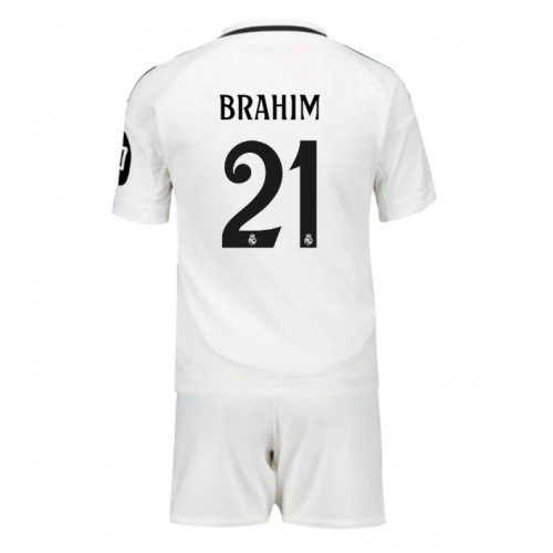 Real Madrid Brahim Diaz #21 Hemmatröja Barn 2024-25 Kortärmad (+ Korta byxor)
