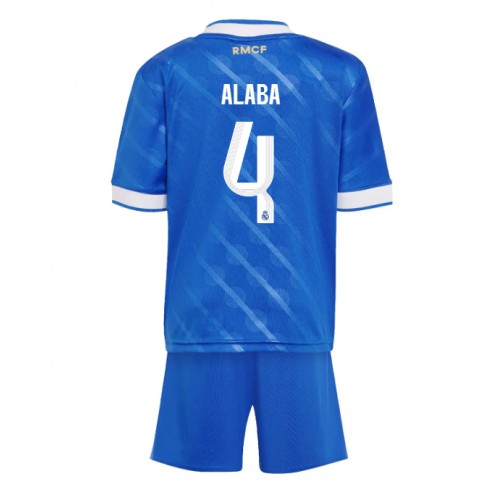 Real Madrid David Alaba #4 Tredje Tröja Barn 2025-26 Kortärmad (+ Korta byxor)