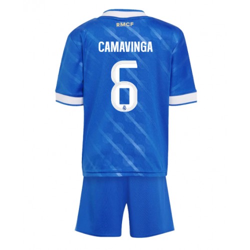 Real Madrid Eduardo Camavinga #6 Tredje Tröja Barn 2025-26 Kortärmad (+ Korta byxor)