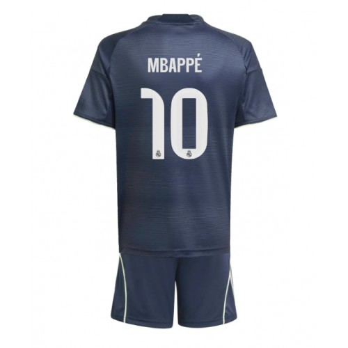Real Madrid Kylian Mbappe #10 Bortatröja Barn 2025-26 Kortärmad (+ Korta byxor)