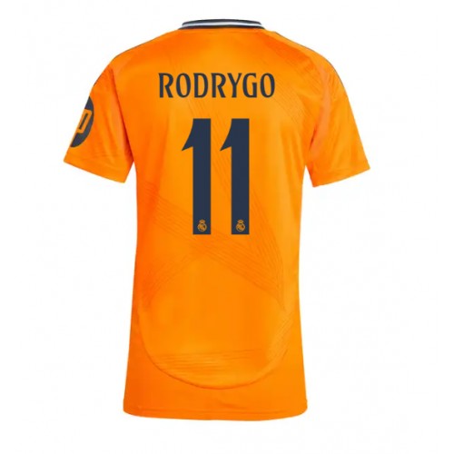 Real Madrid Rodrygo Goes #11 Bortatröja Dam 2024-25 Kortärmad Real Madrid Rodrygo Goes #11 Bortatröja Dam 2024-25 Kortärmad