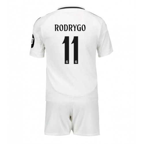 Real Madrid Rodrygo Goes #11 Hemmatröja Barn 2024-25 Kortärmad (+ Korta byxor) Real Madrid Rodrygo Goes #11 Hemmatröja Barn 2024-25 Kortärmad (+ Korta byxor)