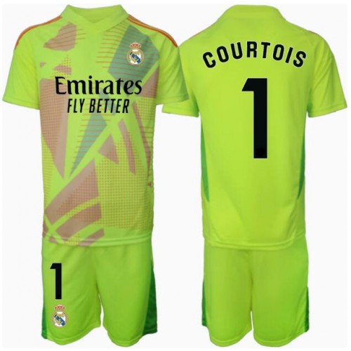 Real Madrid Thibaut Courtois #1 Målvakt Tredje Tröja Barn 2024-25 Kortärmad (+ Korta byxor)