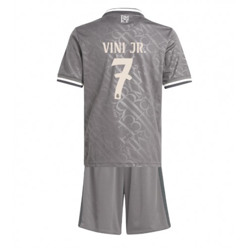 Real Madrid Vinicius Junior #7 Tredje Tröja Barn 2024-25 Kortärmad (+ Korta byxor)