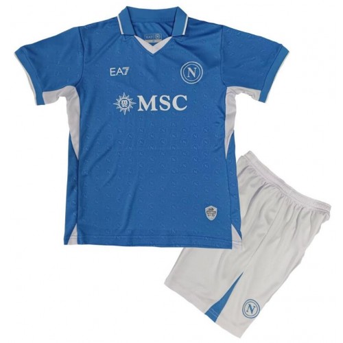 SSC Napoli Hemmatröja Barn 2024-25 Kortärmad (+ Korta byxor)