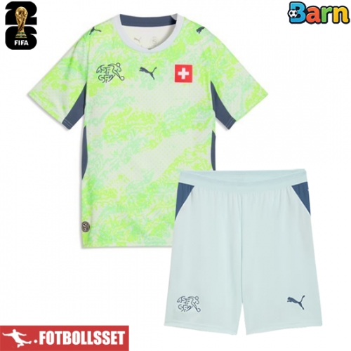 Schweiz Bortatröja Barn VM 2026 Kortärmad (+ Korta byxor)
