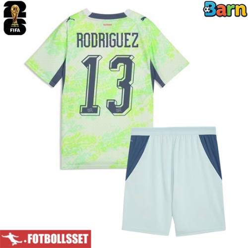 Schweiz Ricardo Rodriguez #13 Bortatröja Barn VM 2026 Kortärmad (+ Korta byxor)