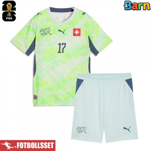 Schweiz Ruben Vargas #17 Bortatröja Barn VM 2026 Kortärmad (+ Korta byxor)