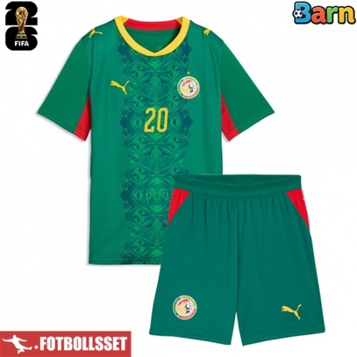 Senegal Habib Diallo #20 Bortatröja Barn VM 2026 Kortärmad (+ Korta byxor)