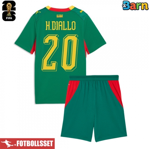 Senegal Habib Diallo #20 Bortatröja Barn VM 2026 Kortärmad (+ Korta byxor)