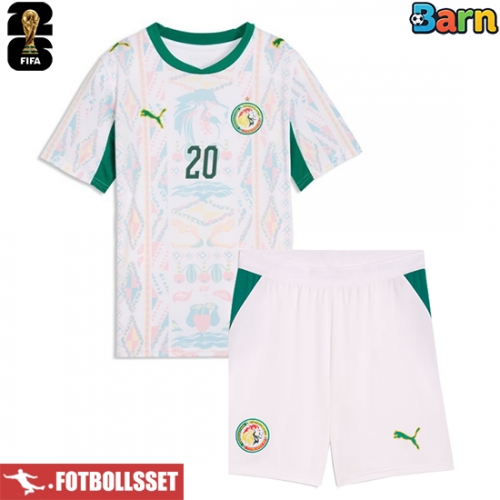 Senegal Habib Diallo #20 Hemmatröja Barn VM 2026 Kortärmad (+ Korta byxor)