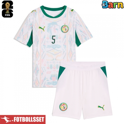 Senegal Idrissa Gueye #5 Hemmatröja Barn VM 2026 Kortärmad (+ Korta byxor)