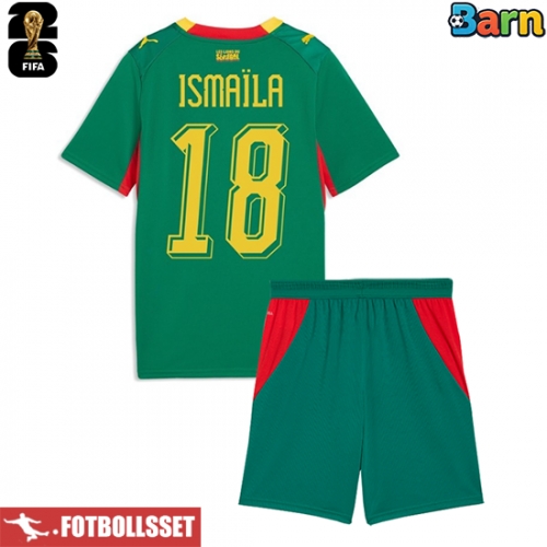 Senegal Ismaila Sarr #18 Bortatröja Barn VM 2026 Kortärmad (+ Korta byxor)